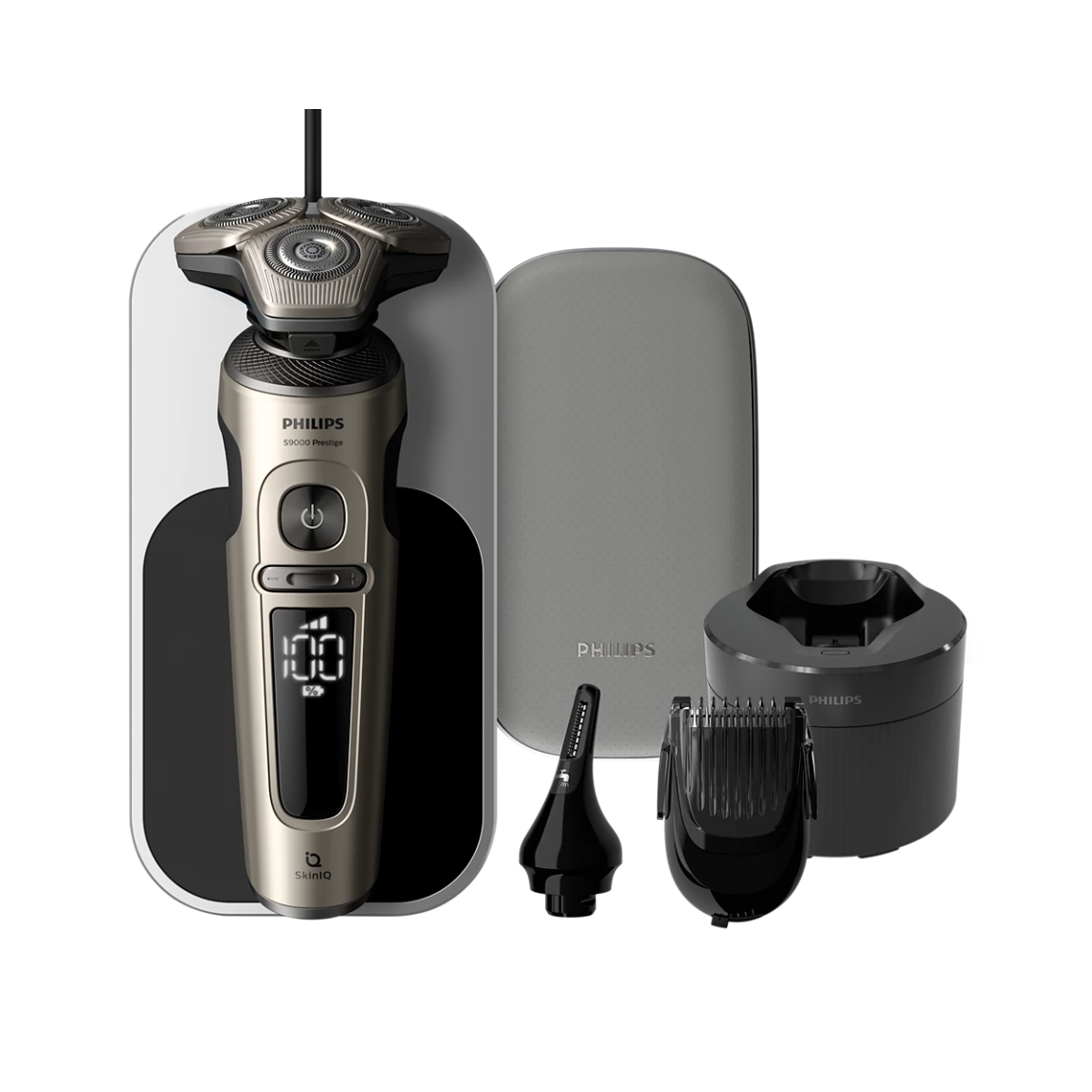 Philips®Shaver S9000 Prestige Nedves száraz elektromos borotva SkinIQ-val