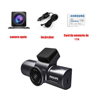 Înregistrator inteligent de conducere PHILIPS, instalare wireless, reîncărcabilă, standby lung