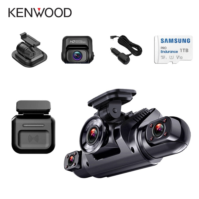 Înregistrator inteligent pentru condus Kenwood, HD 4 canale, instalare wireless, reîncărcabil, standby prelungit