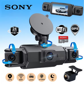 Noua înregistrare Sony Smart Driving - 4 camere cu GPS WIFI FHD 1080P față, spate, lateral, lateral, vedere pe timp de noapte Monitorizare parcare 24 de ore