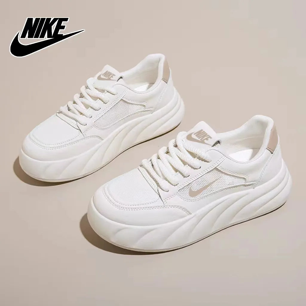 Vara 2024 【Nike】 pantofi albi noi cu talpă groasă