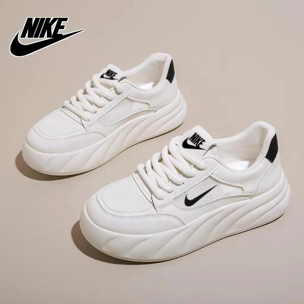 Vara 2024 【Nike】 pantofi albi noi cu talpă groasă