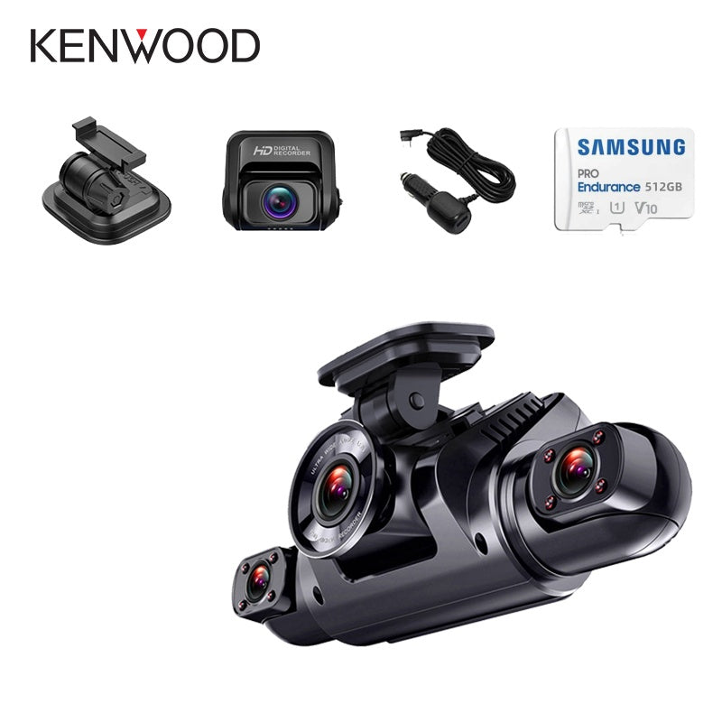 Înregistrator inteligent pentru condus Kenwood, HD 4 canale, instalare wireless, reîncărcabil, standby prelungit