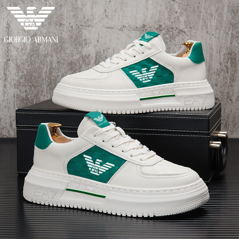 Pantofi de tenis pentru bărbați, din piele naturală, cu talpă moale ARMANI®