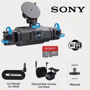 Noua înregistrare Sony Smart Driving - 4 camere cu GPS WIFI FHD 1080P față, spate, lateral, lateral, vedere pe timp de noapte Monitorizare parcare 24 de ore