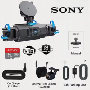 Noua înregistrare Sony Smart Driving - 4 camere cu GPS WIFI FHD 1080P față, spate, lateral, lateral, vedere pe timp de noapte Monitorizare parcare 24 de ore