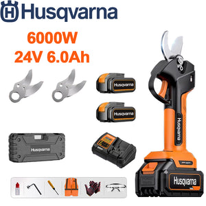 Foarfecă de grădină Husqvarna 15000W cu baterie litiu-ion și motor fără perii