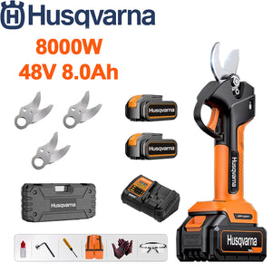 Foarfecă de grădină Husqvarna 15000W cu baterie litiu-ion și motor fără perii