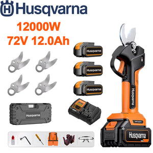 Foarfecă de grădină Husqvarna 15000W cu baterie litiu-ion și motor fără perii