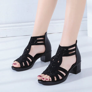 [35-41] Sandale casual cu toc înalt pentru femei