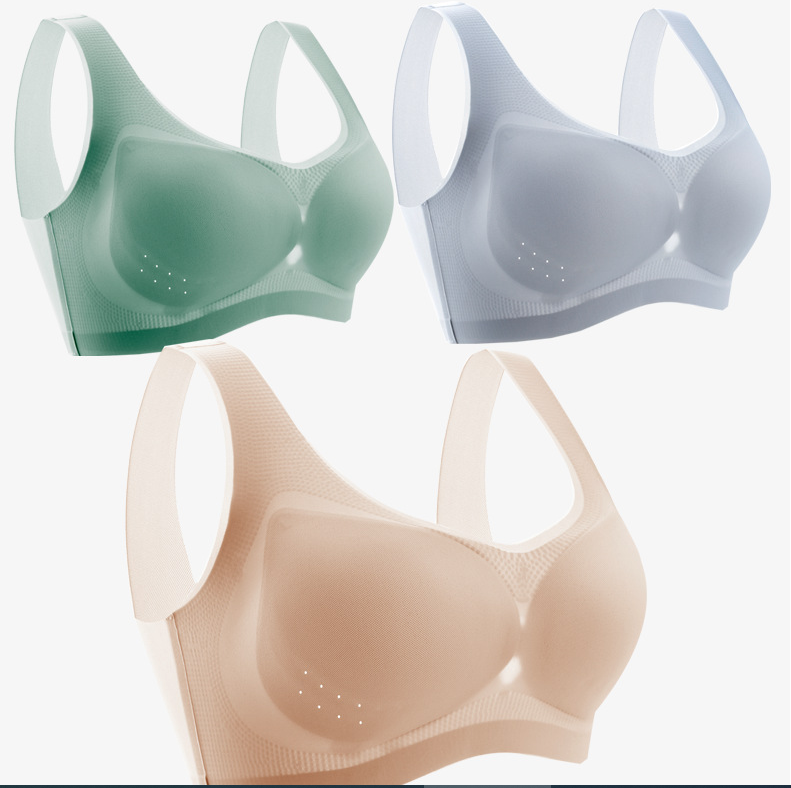 3 Bucăți Este Egal cu Prețul a 2 Bucăți Set 3 Piese Sutien confortabil din mătase de gheață, ultrasubțire