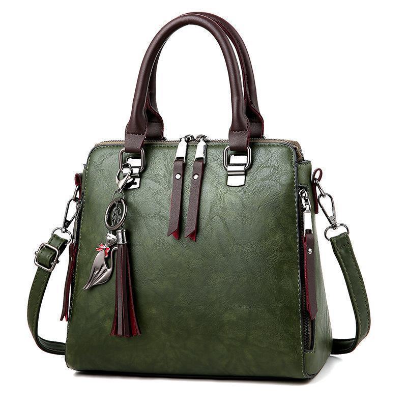 Promotion Geantă crossbody din piele cerată vintage
