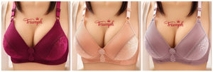 Plus Dimensiune Chrysanthemum Steelless lenjerie de corp pentru femei [M-3XL] Set de 3