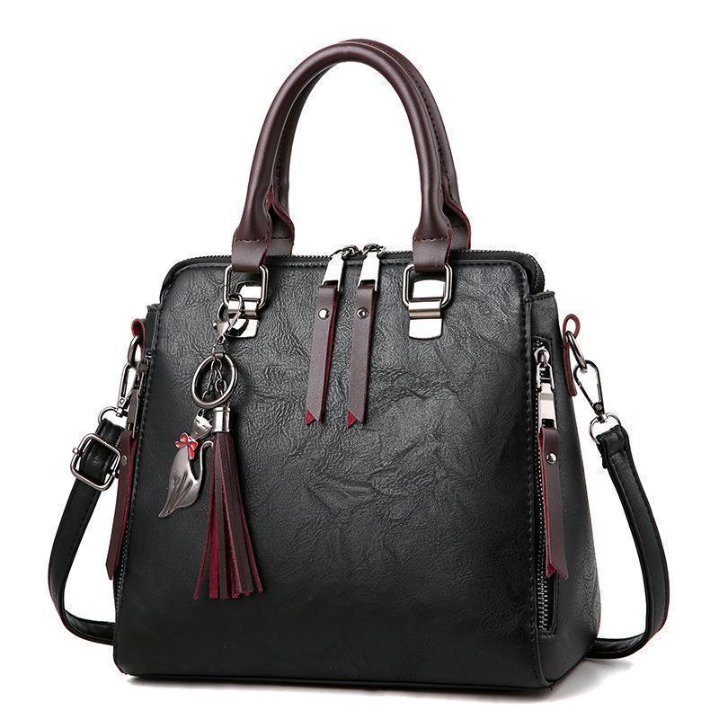 Promotion Geantă crossbody din piele cerată vintage