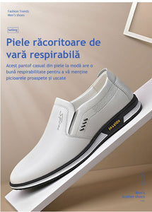 2023 Pantofi Casual Din Piele Respirabil Pentru Bărbați