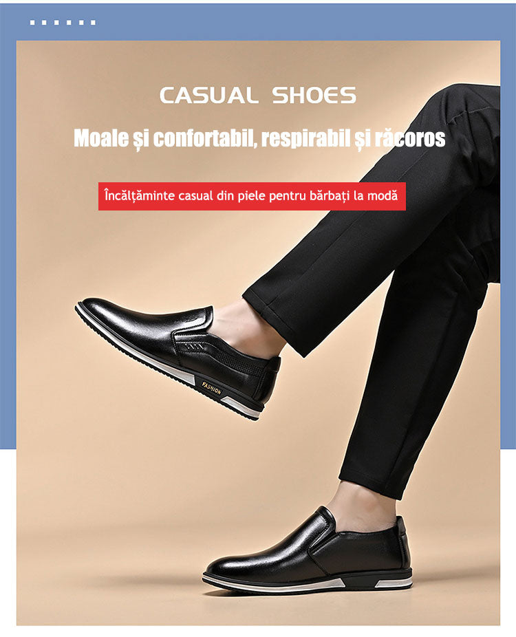 2023 Pantofi Casual Din Piele Respirabil Pentru Bărbați