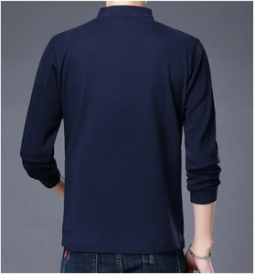 Pulover din lână dublă cu guler cu fermoar Paul la modă pentru bărbați, tricou imprimat cald