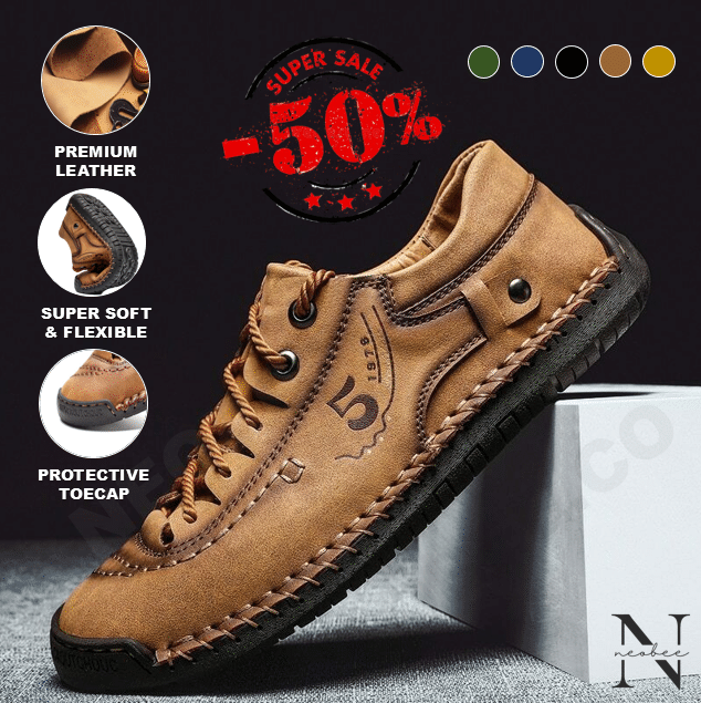 Pantofi din piele de epocă frumos lucrați