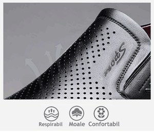 2023 Pantofi Casual Din Piele Respirabil Pentru Bărbați