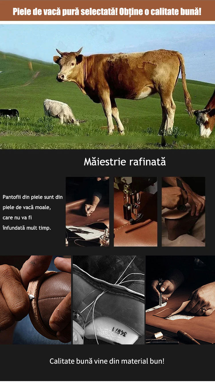2023 Pantofi Casual Din Piele Respirabil Pentru Bărbați