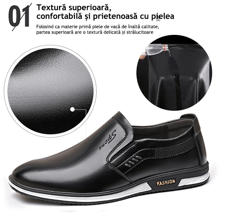 2023 Pantofi Casual Din Piele Respirabil Pentru Bărbați